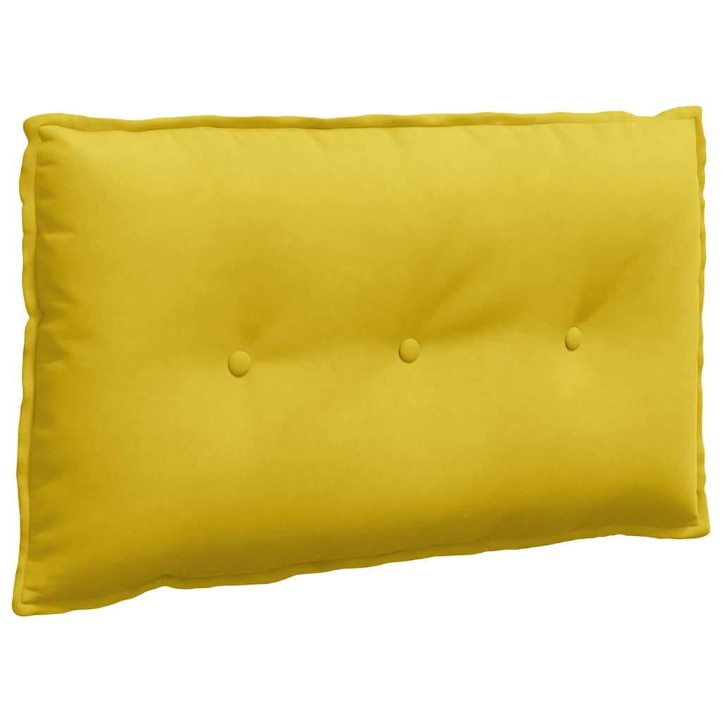 Vidaxl rugkussen geel 80 x 50 cm cordstof