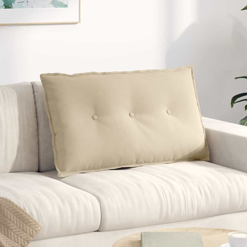 Vidaxx cojín de respaldo crema 80 x 50 cm tejido de microfibra