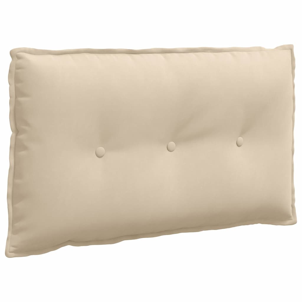 Vidaxl rugkussen crème 80 x 50 cm microvezel stof