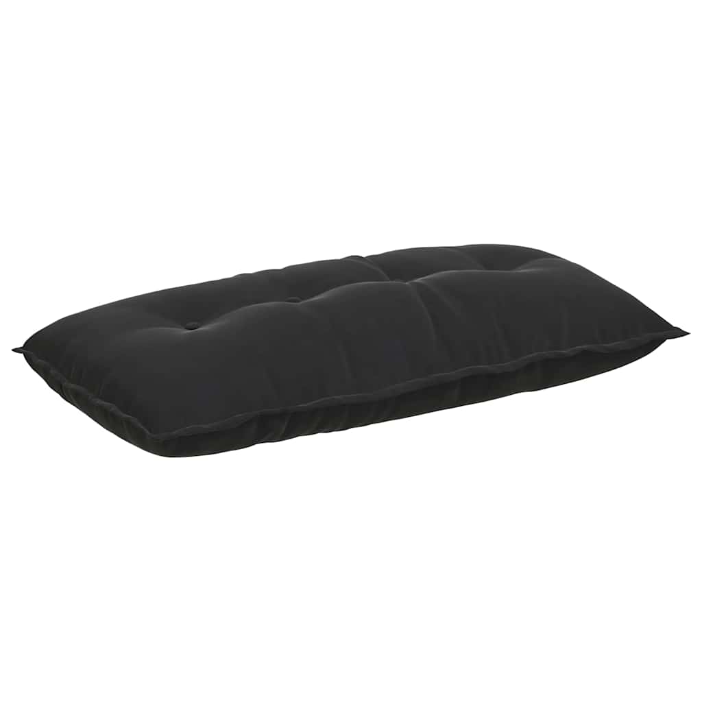 Vidaxl rugkussen zwart 100 x 50 cm cordstof