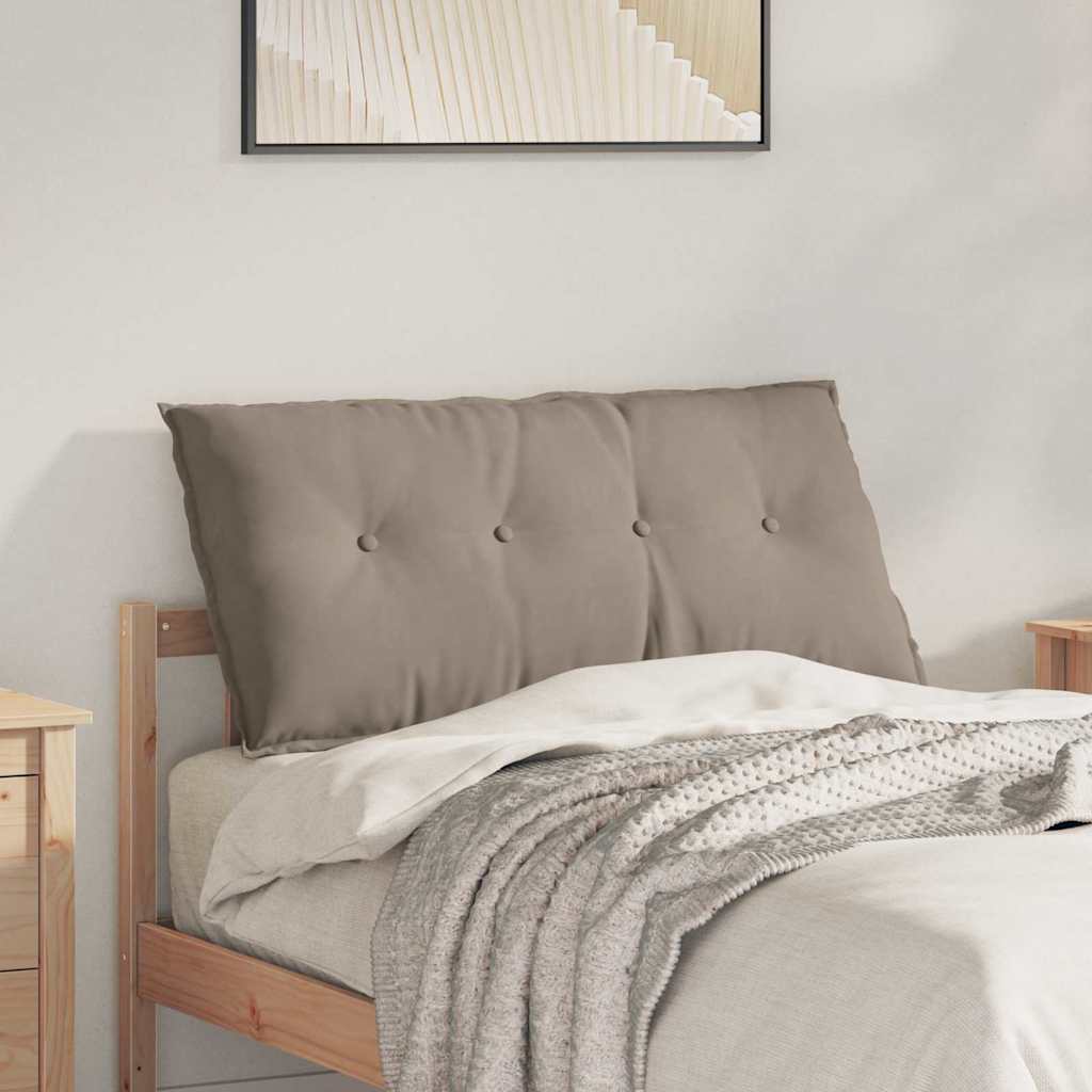 Vidaxl rugkussen taupe 100 x 50 cm microvezel stof