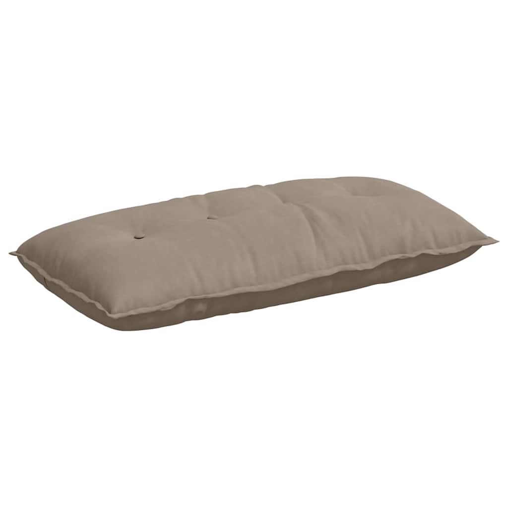Vidaxl rugkussen taupe 100 x 50 cm microvezel stof
