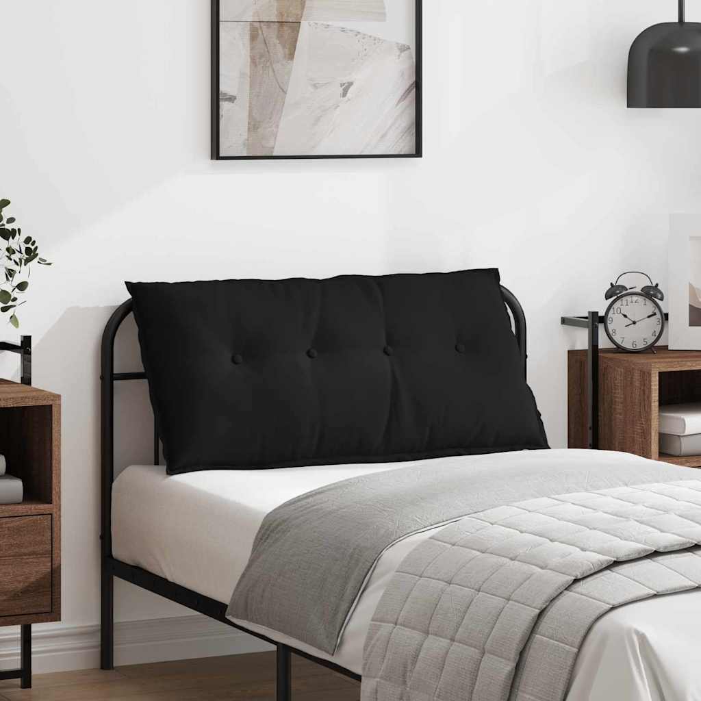 Cuscino schienale VidaXL nero 100 x 50 cm in tessuto microfibra