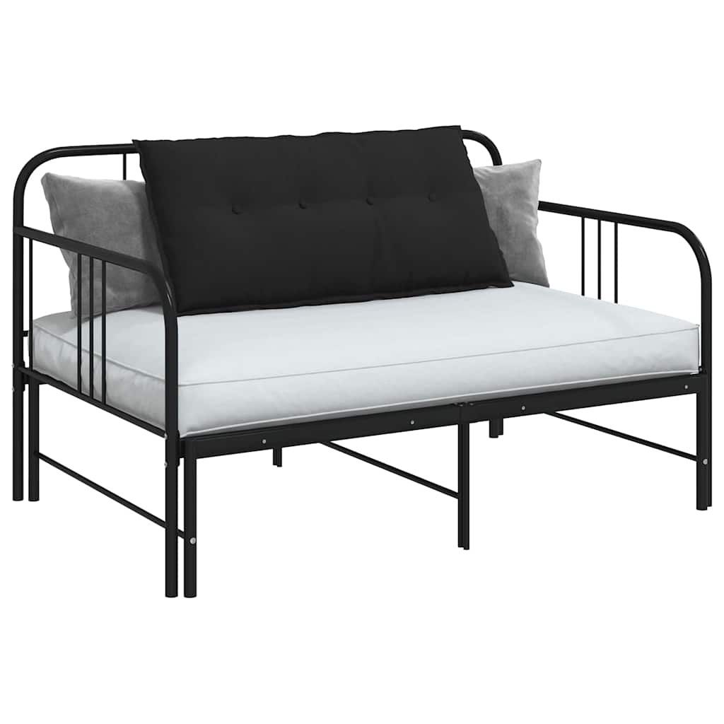 Cuscino schienale VidaXL nero 100 x 50 cm in tessuto microfibra