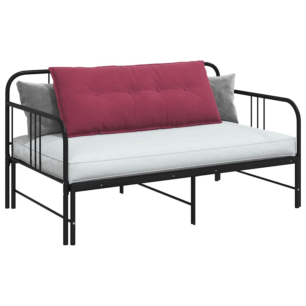 Cuscino schienale Vidaxx rosso vino 120 x 50 cm in tessuto a corde