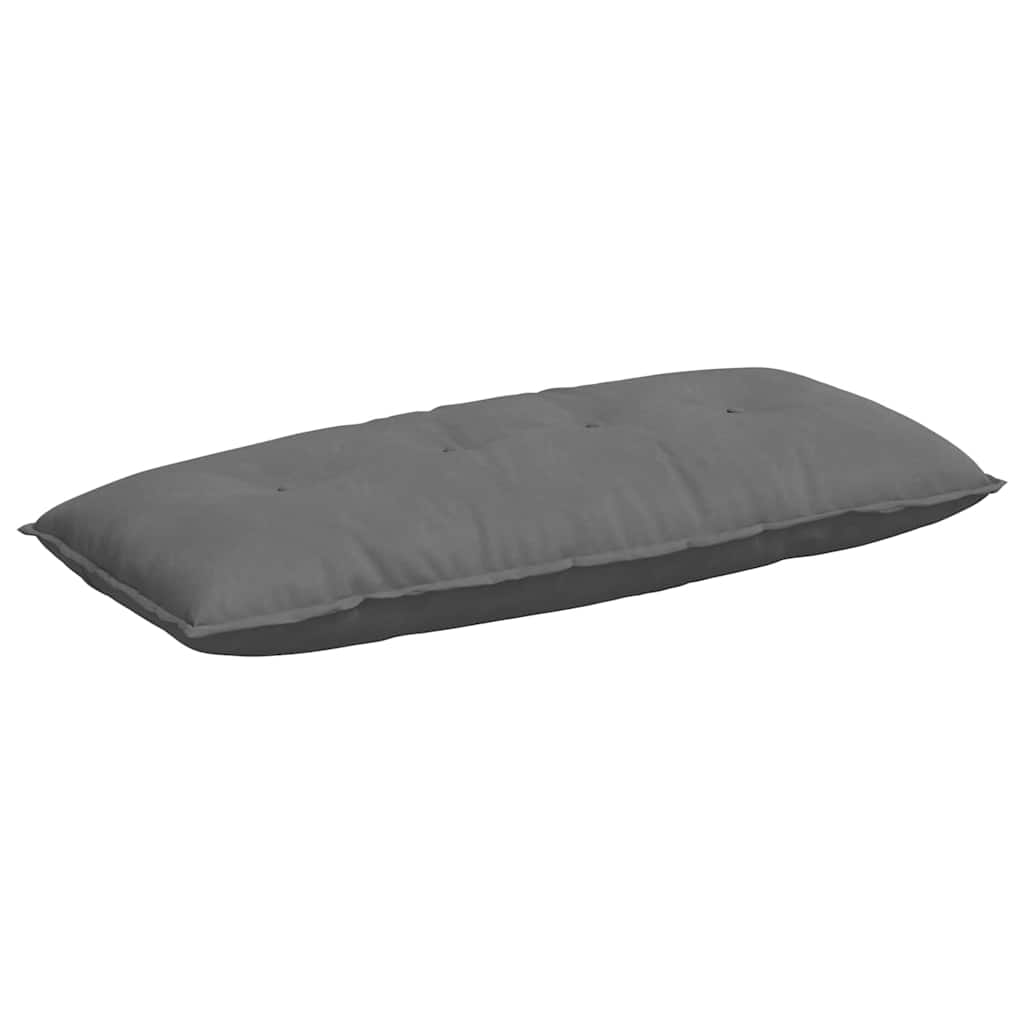 Vidaxl rugkussen donkergrijs 120 x 50 cm microvezel stof