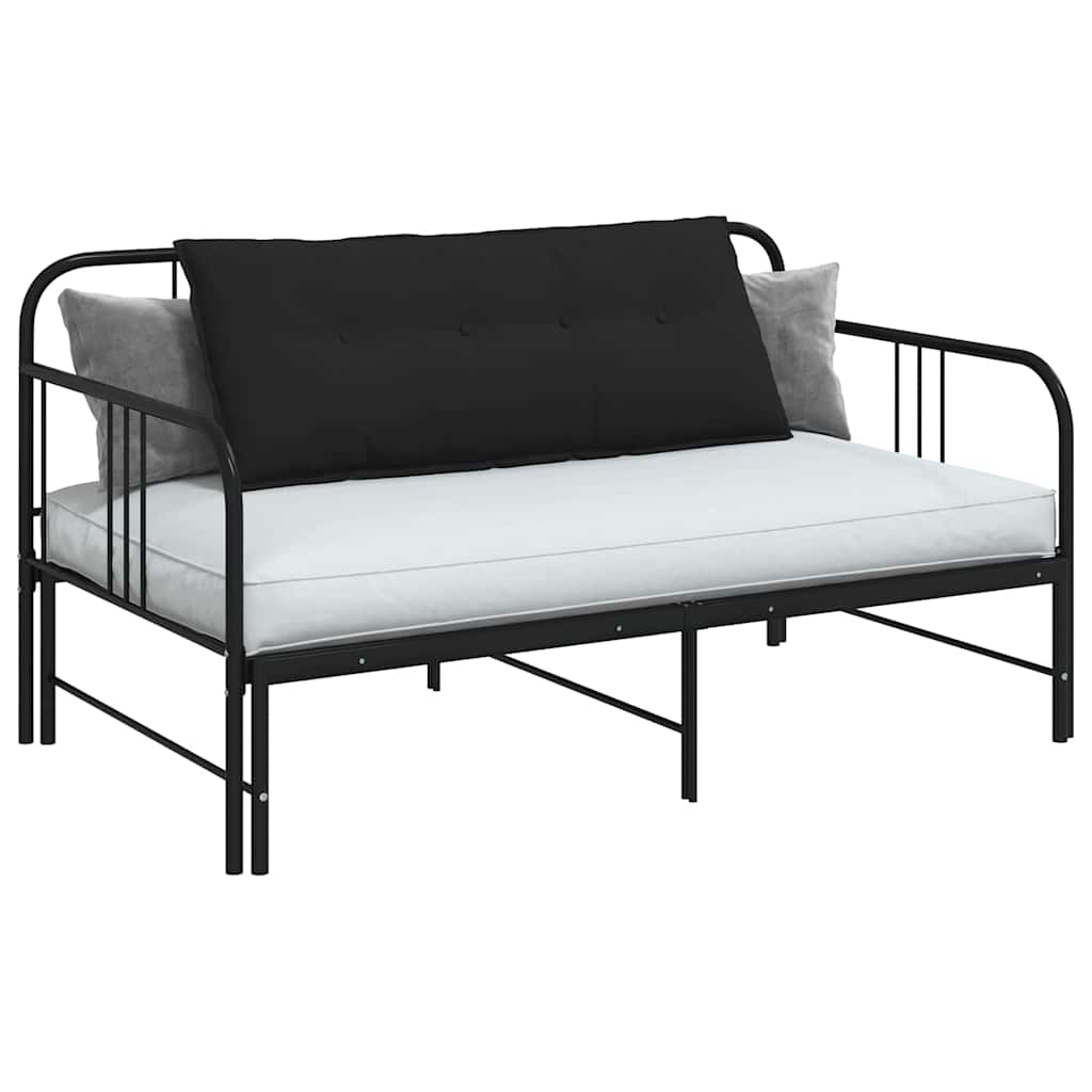 Vidaxl rugkussen zwart 120 x 50 cm microvezel stof