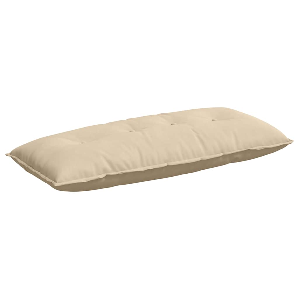 Vidaxl rugkussen crème 120 x 50 cm microvezel stof