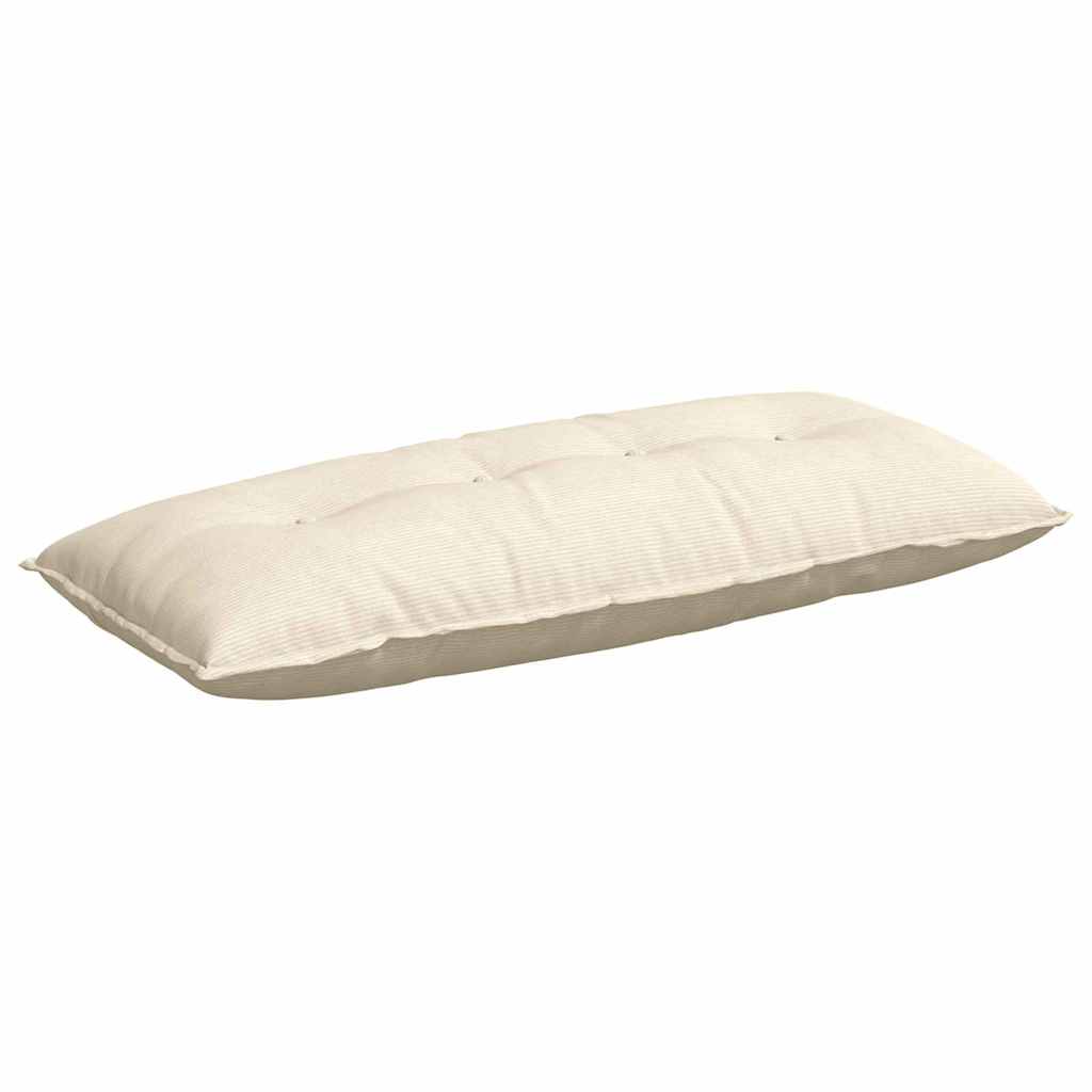 Vidaxx cojín de respaldo crema 120 x 50 cm tela de pana