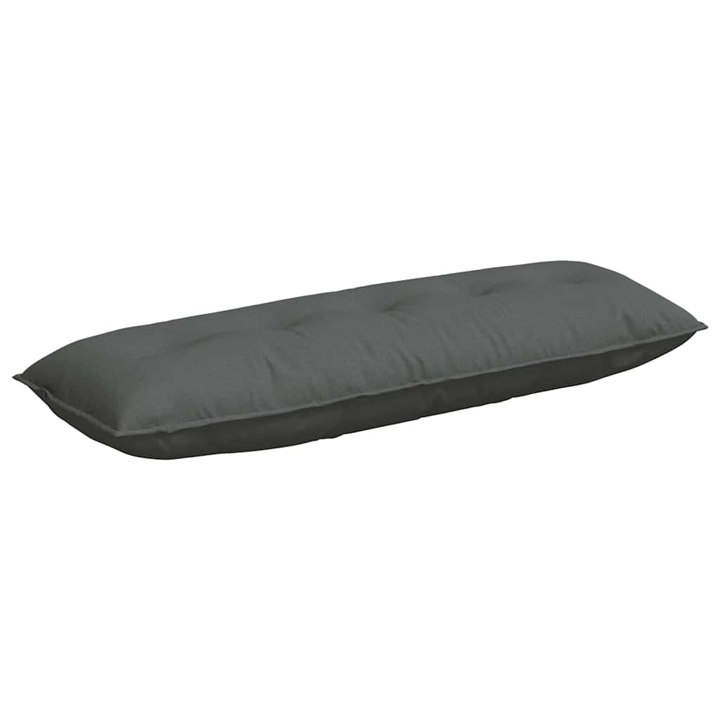 Vidaxl rugkussen donkergrijs 140 x 19 x 50 cm stof