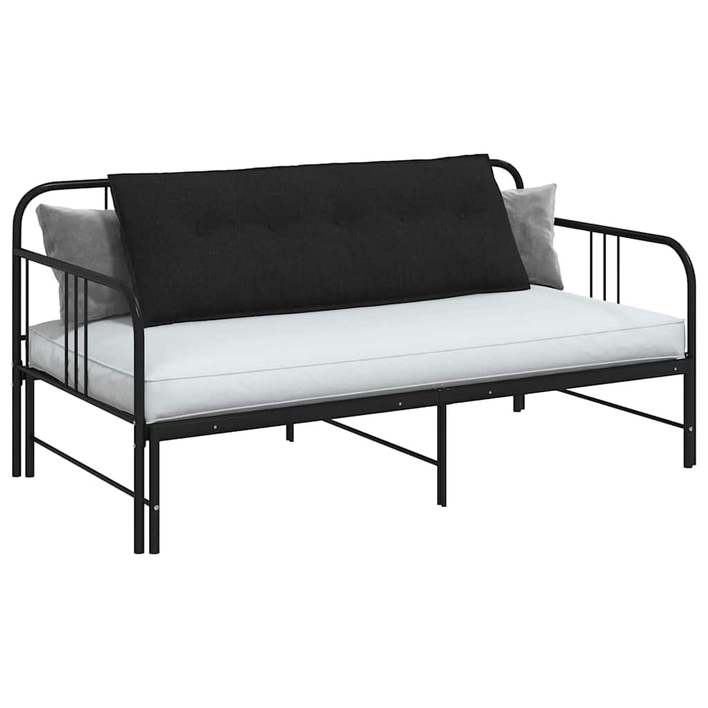 Cuscino schienale Vidaxx tessuto nero 140 x 19 x 50 cm