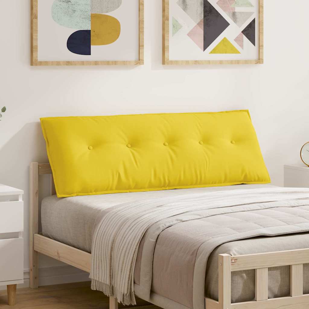 Vidaxx cojín de respaldo tejido amarillo claro 140 x 19 x 50 cm