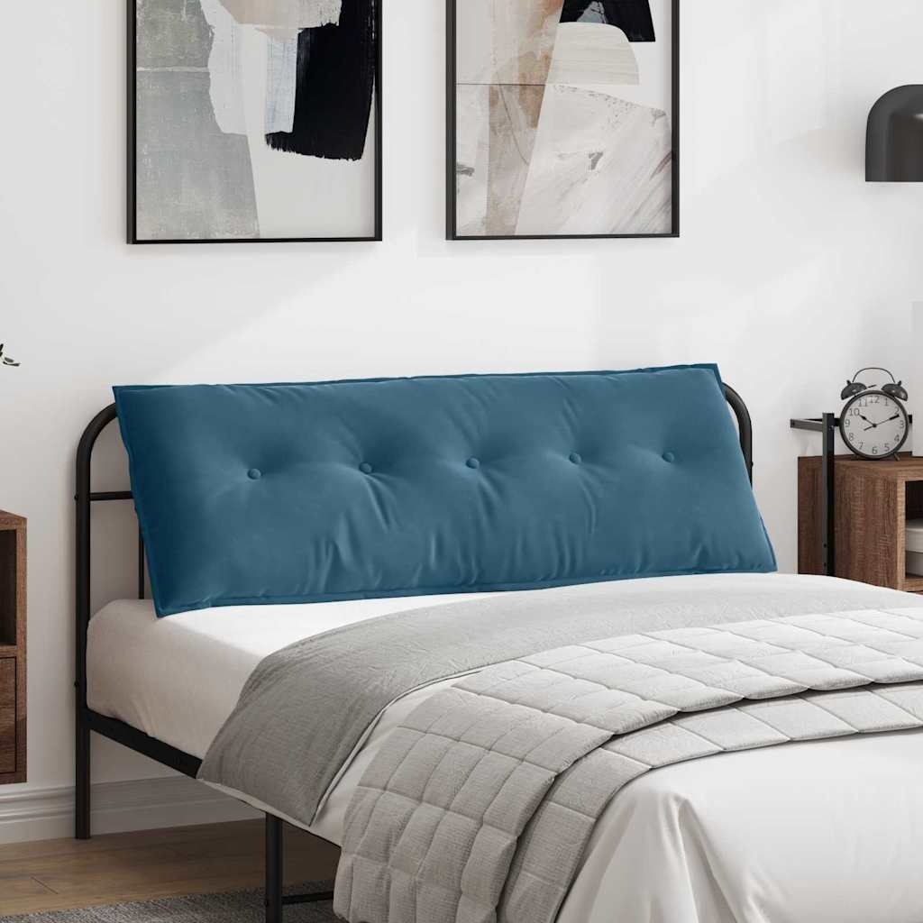 Vidaxl rugkussen blauw 140 x 50 cm cordstof