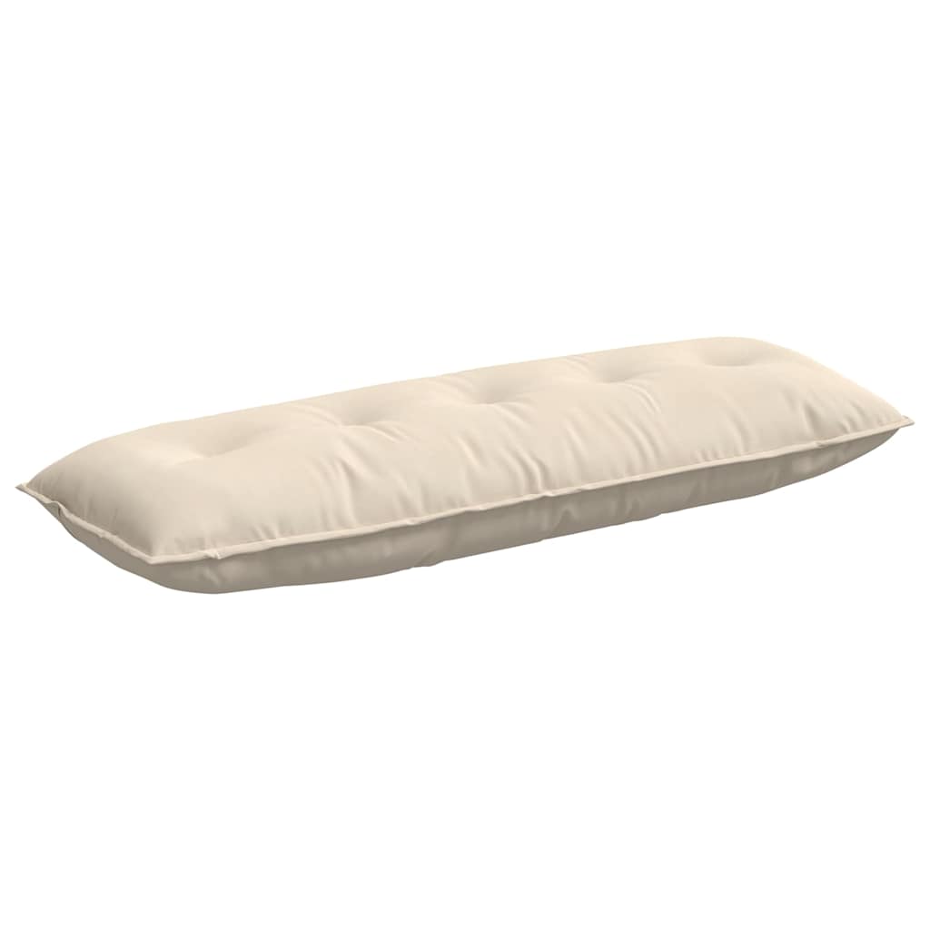 Vidaxl rugkussen beige 140 x 50 cm microvezel stof