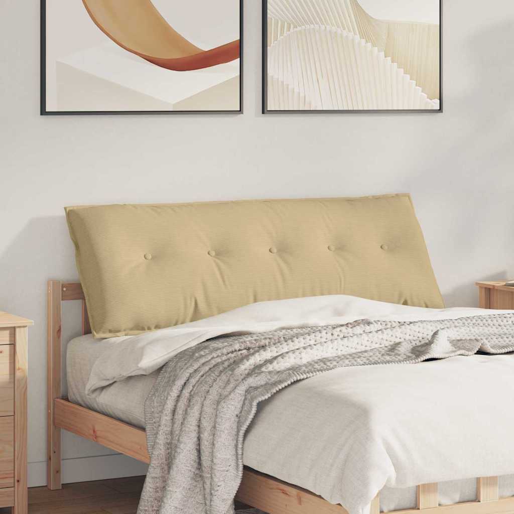 Vidaxl rugkussen grijs groen 140 x 50 cm cordstof