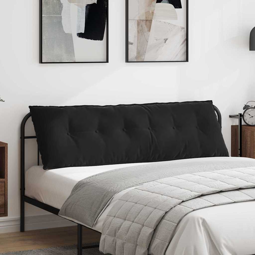 Vidaxl rugkussen zwart 160 x 50 cm cordstof