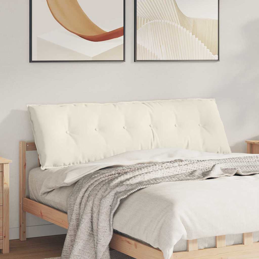 Vidaxl rugkussen crème 160 x 50 cm cordstof