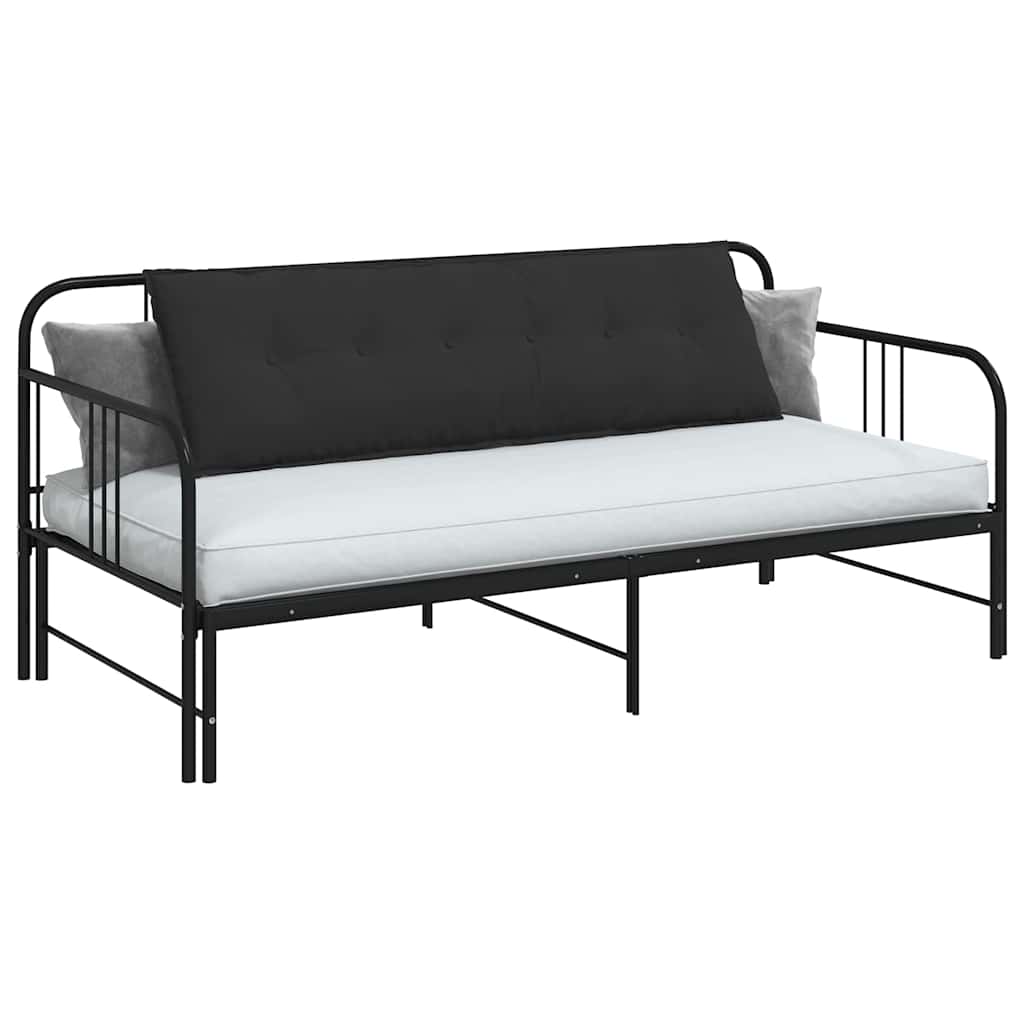 Vidaxl rugkussen zwart 160 x 50 cm microvezel stof