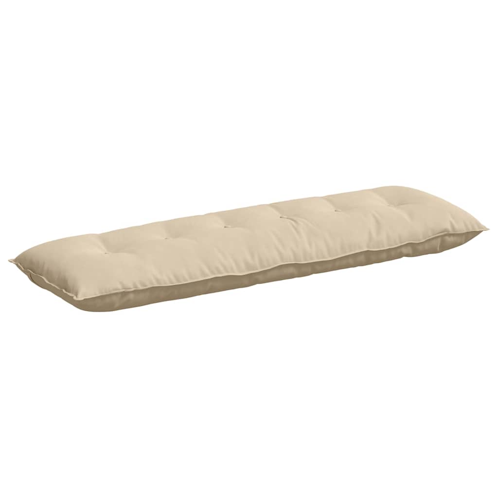 Vidaxl rugkussen crème 160 x 50 cm microvezel stof