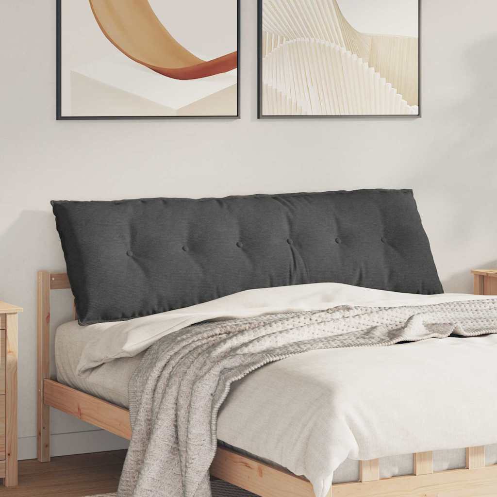 Cuscino schienale Vidaxx tessuto a corde grigio scuro 160 x 50 cm
