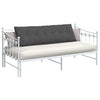 Cuscino schienale Vidaxx tessuto a corde grigio scuro 160 x 50 cm