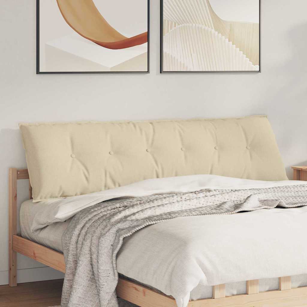 Vidaxl rugkussen crème 180 x 19 x 50 cm stof