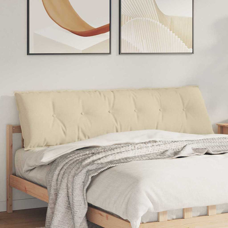 Cuscino schienale Vidaxx tessuto color crema 180 x 19 x 50 cm
