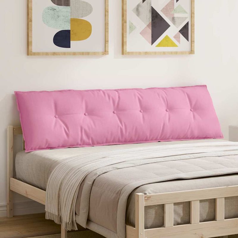 Vidaxl rugkussen roze 180 x 19 x 50 cm stof