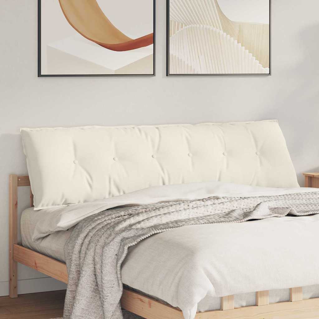 Vidaxl rugkussen crème 180 x 50 cm cordstof