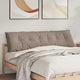 Vidaxl rugkussen taupe 180 x 50 cm microvezel stof