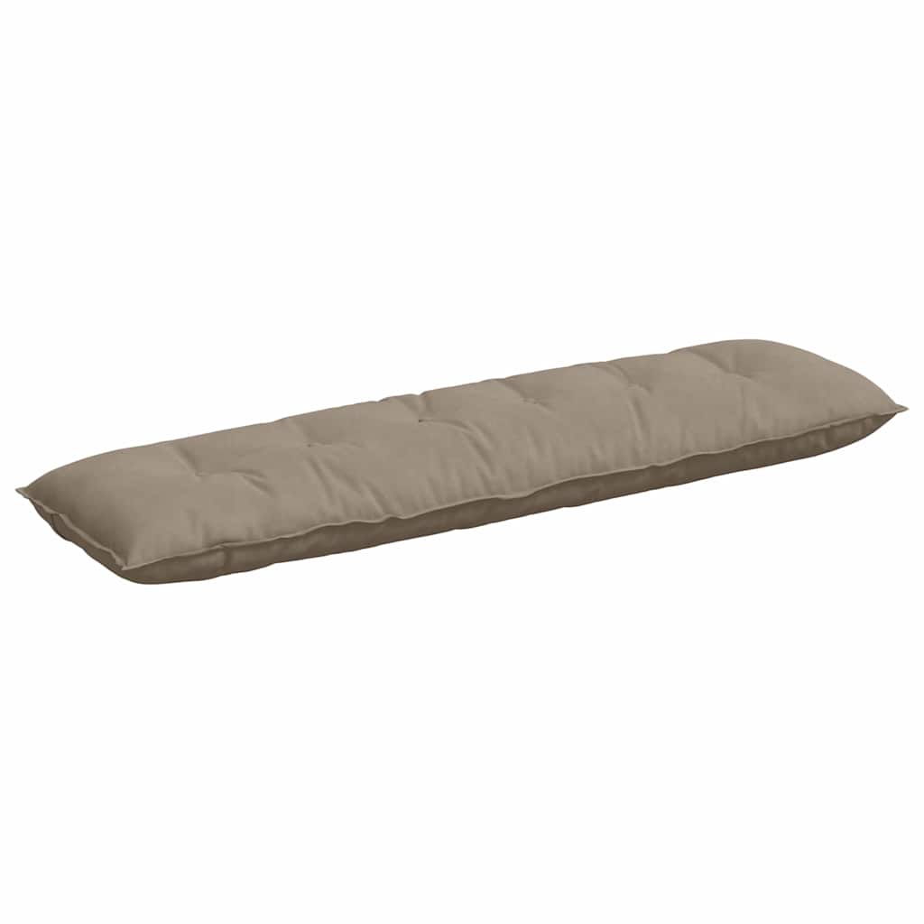 Vidaxl rugkussen taupe 180 x 50 cm microvezel stof
