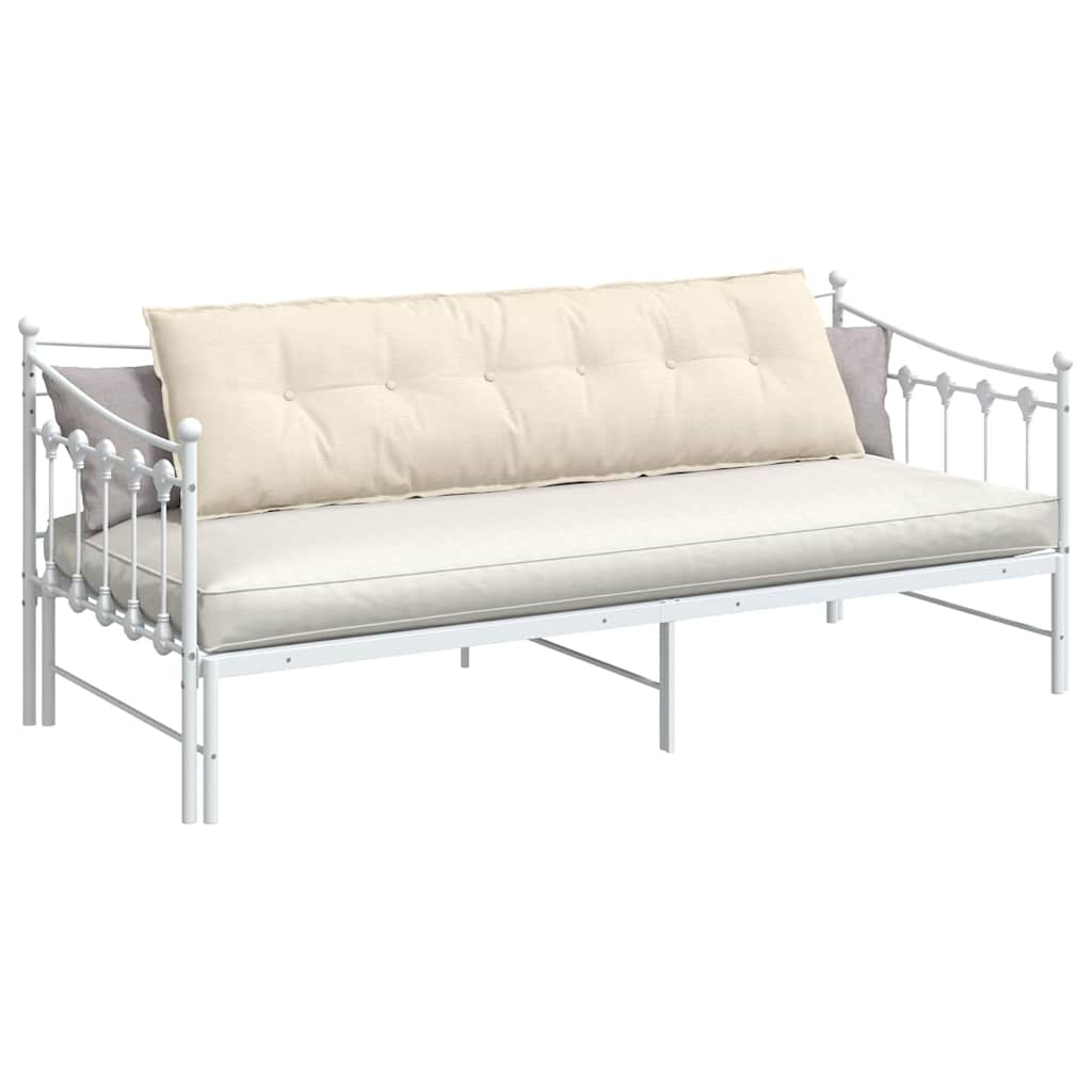 Vidaxl rugkussen crème 180 x 50 cm cordstof