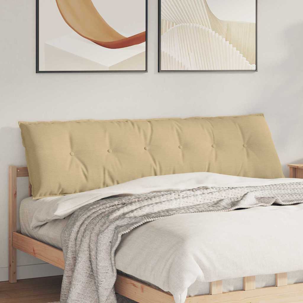 Vidaxl rugkussen grijs groen 180 x 50 cm cordstof