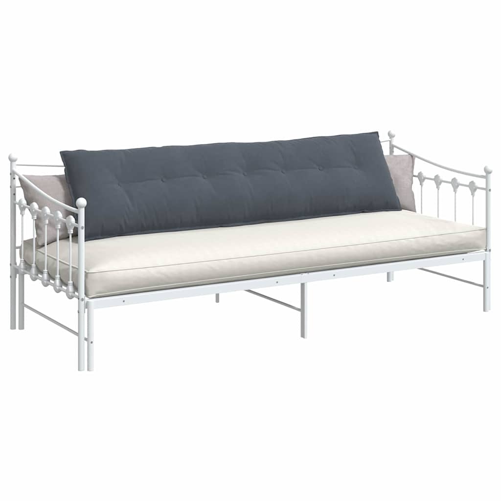 Vidaxl rugkussen donkergrijs 200 x 50 cm cordstof