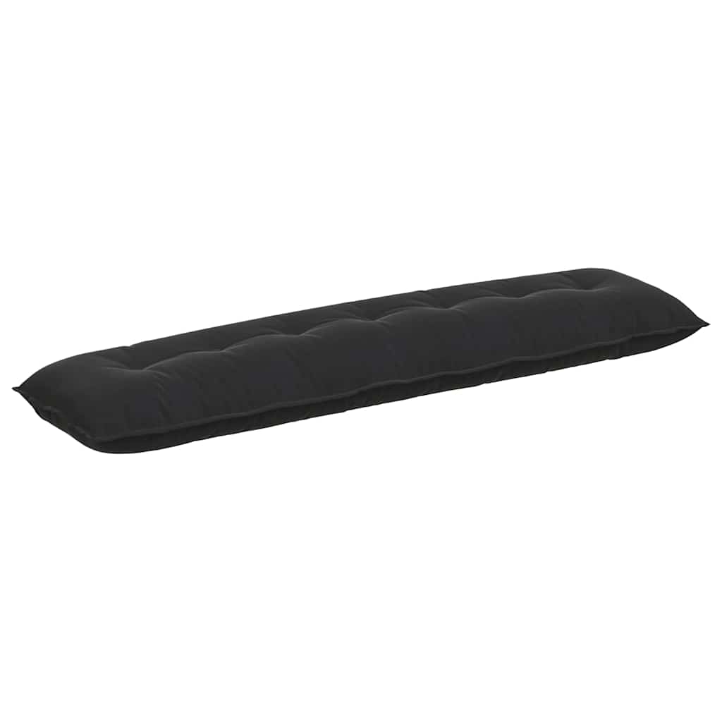 Vidaxl rugkussen zwart 200 x 50 cm cordstof