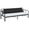 Cuscino schienale Vidaxx nero 200 x 50 cm in tessuto a corda