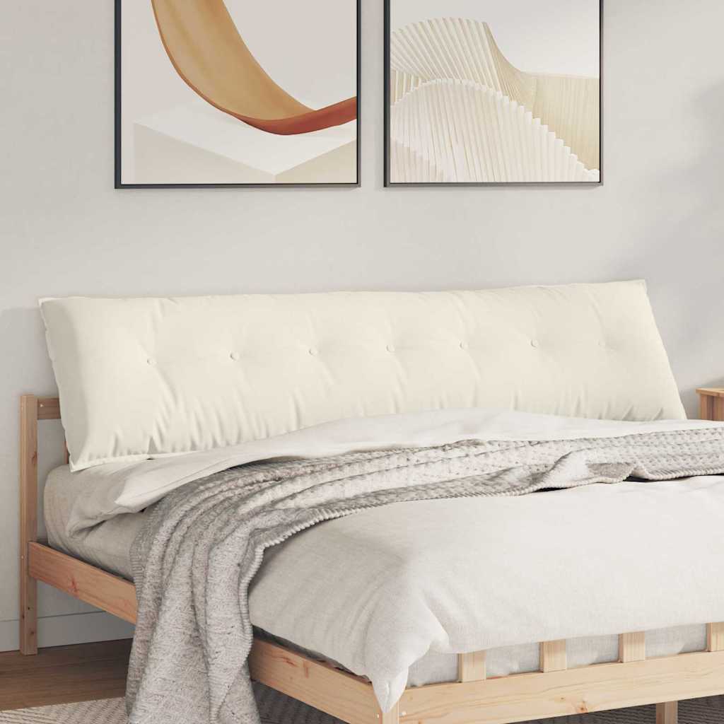 Vidaxx cojín de respaldo crema 200 x 50 cm tela de pana