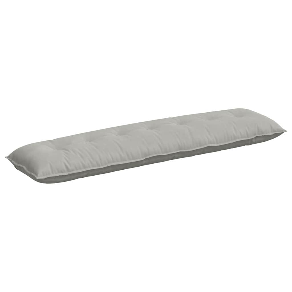Vidaxl rugkussen lichtgrijs 200 x 50 cm microvezel stof