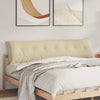 VidaXL cojín de respaldo crema 200 x 50 cm tejido microfibra