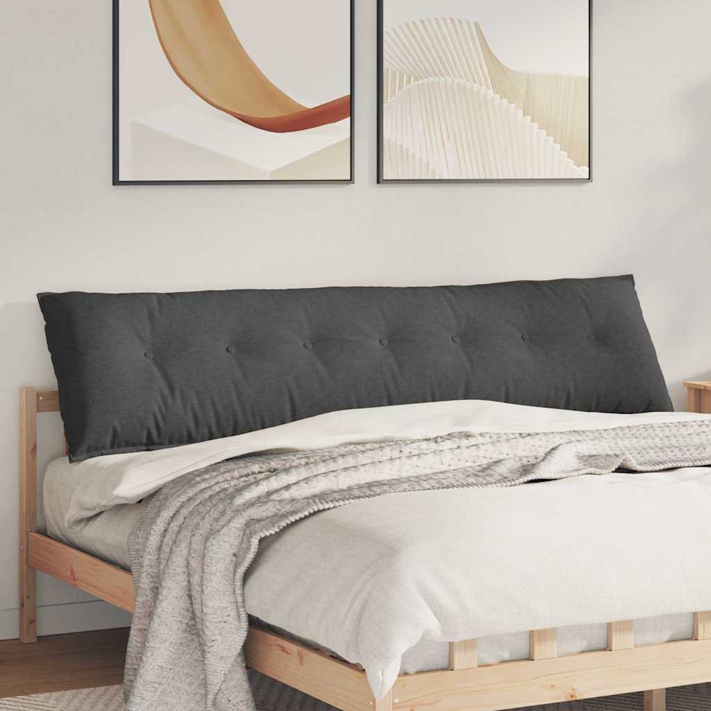 Cuscino schienale Vidaxx tessuto a corde grigio scuro 200 x 50 cm