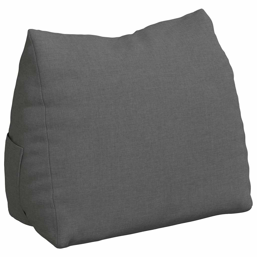 Vidaxl rugkussen donkergrijs 45 x 20 x 35 cm stof