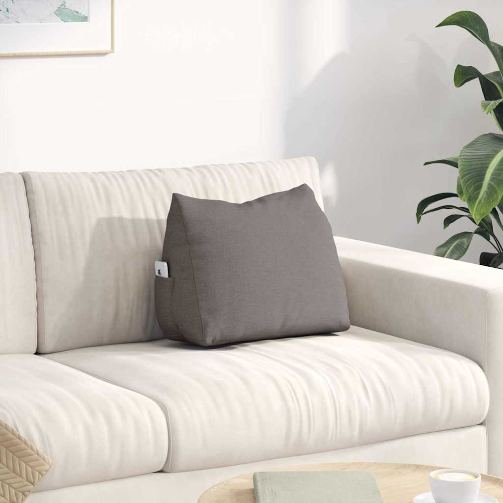 Vidaxl rugkussen taupe 45 x 20 x 35 cm stof