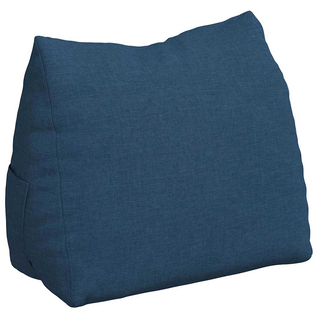 Vidaxl rugkussen blauw 45 x 20 x 35 cm stof