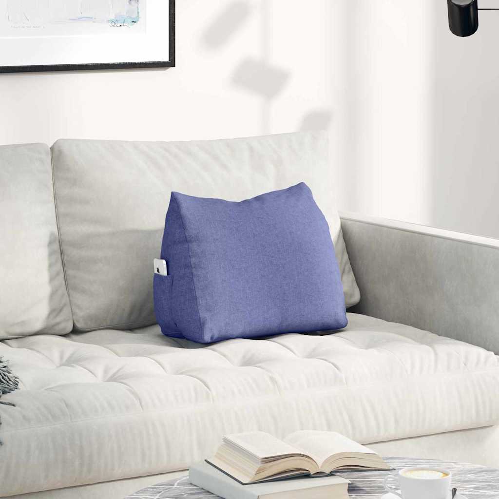 Vidaxl rugkussen jeans blauw 45 x 20 x 35 cm stof