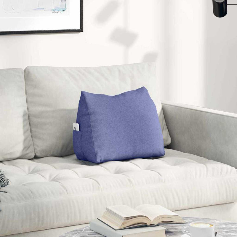 Vidaxl rugkussen jeans blauw 45 x 20 x 35 cm stof