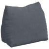 Vidaxl rugkussen donkergrijs 45 x 20 x 35 cm cordstof