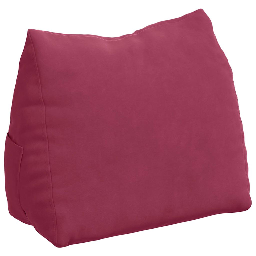 Vidaxl rugkussen wijnrood 45 x 20 x 35 cm cordstof