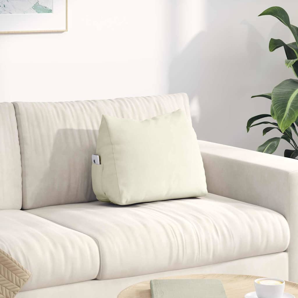 Vidaxx cojín de respaldo crema 45 x 20 x 35 cm tela de pana