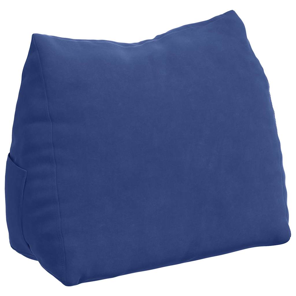 Vidaxl rugkussen politieblauw 45 x 20 x 35 cm cordstof