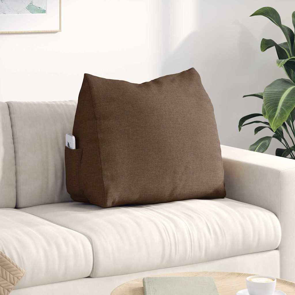 Vidaxx cojín de respaldo marrón 60 x 20 x 50 cm tela